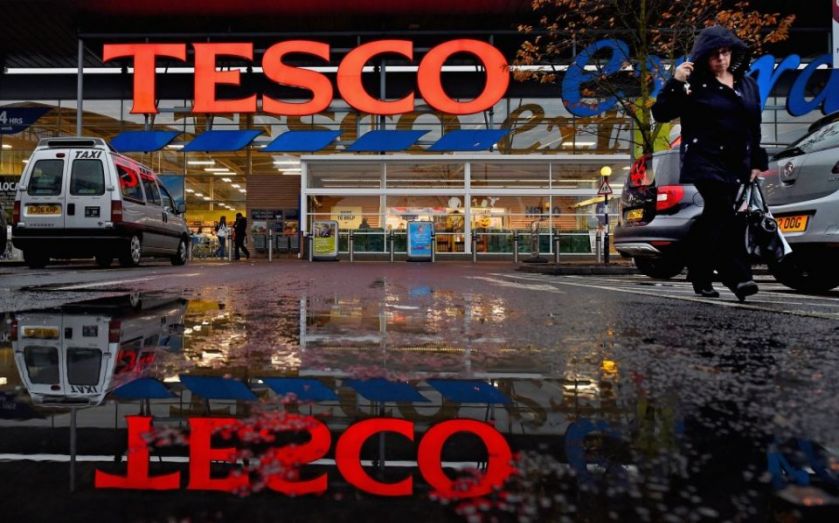 Retail sales fell at major supermarkets like Tesco and Sainsbury's, as the cost of living and rubbish weather took its toll.