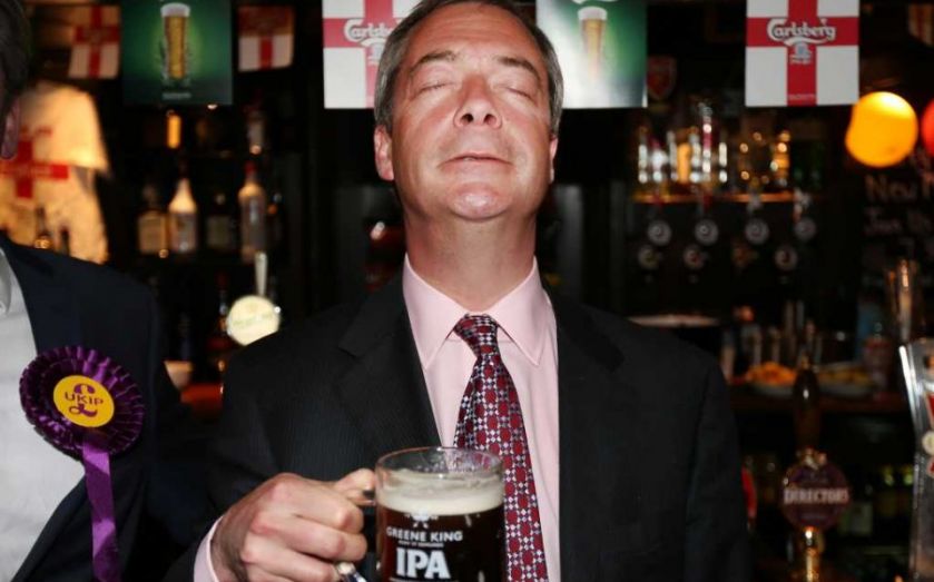 Nigel Farage brands himself as a City type and a lover of a pint