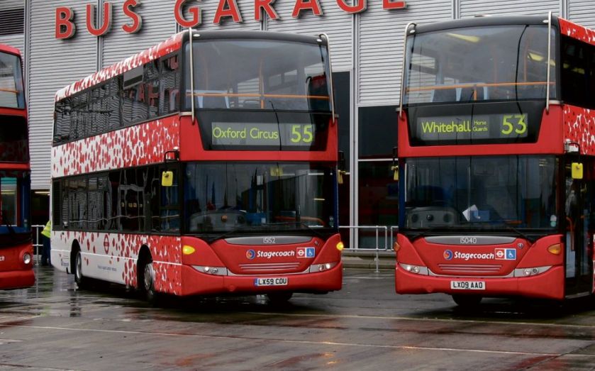 Stagecoach has hit out at congestion and roadworks in London this morning, as half-year losses in its bus segment in the capital mounted. 