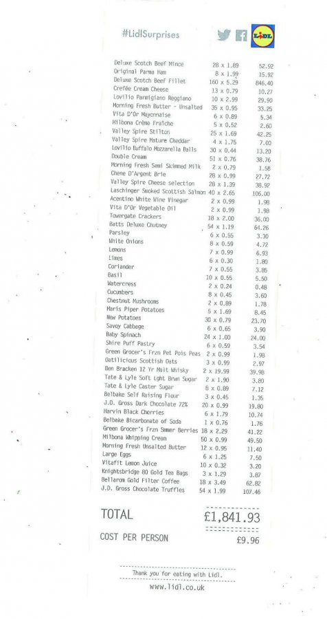 Lidl bill