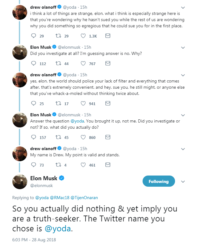 Musk conversation with Olanoff extended