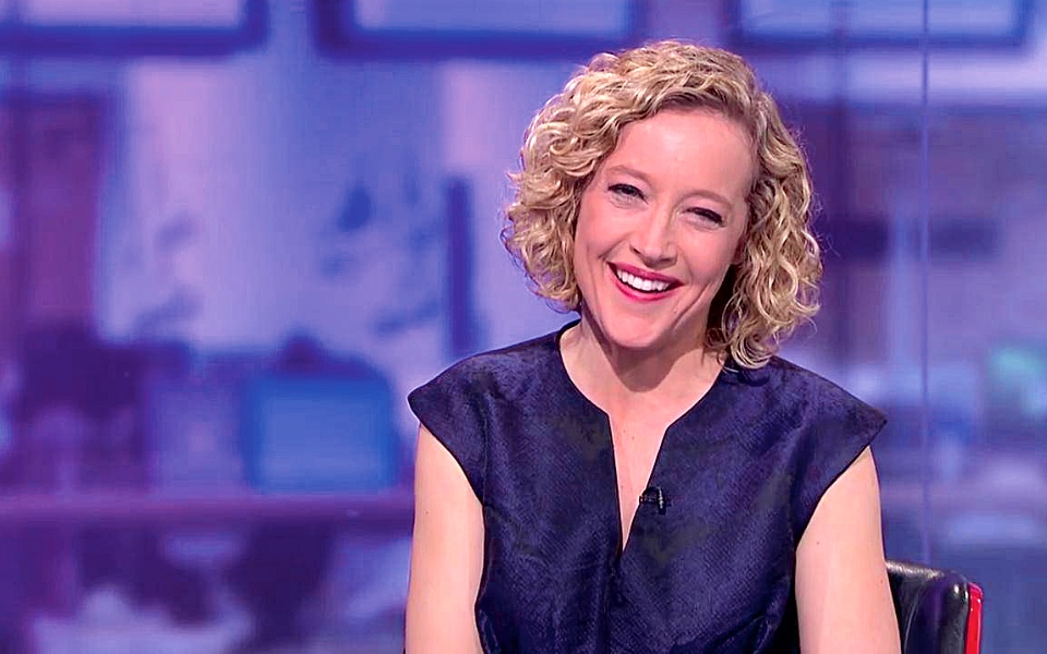 Cathy Newman during the infamous interview with Jordan Peterson
