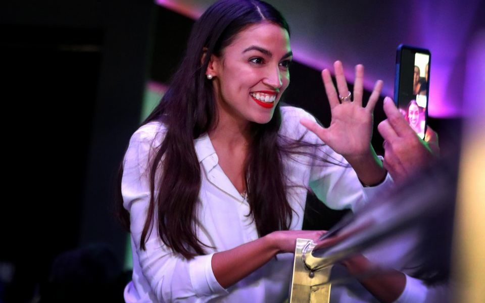 Alexandria Ocasio-Cortez is the youngest member of the US Congress and swept into office on a tide on anti-Trump sentiment