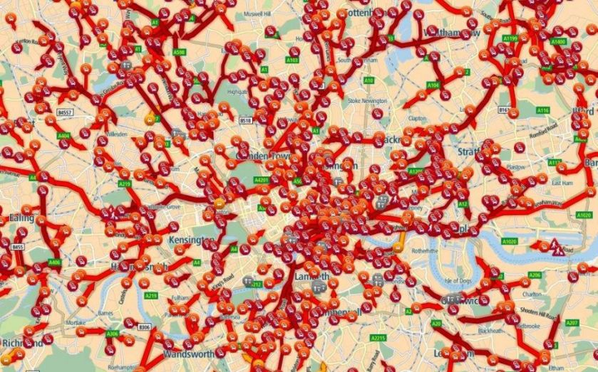 TfL Tube strike 2015 This map shows the worst roads in London for