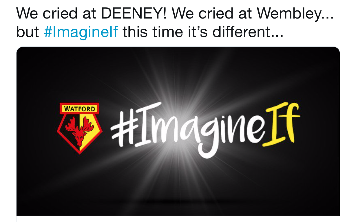 Watford FC's post on Twitter