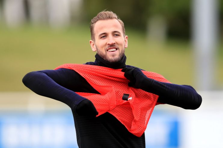 Harry Kane in England training