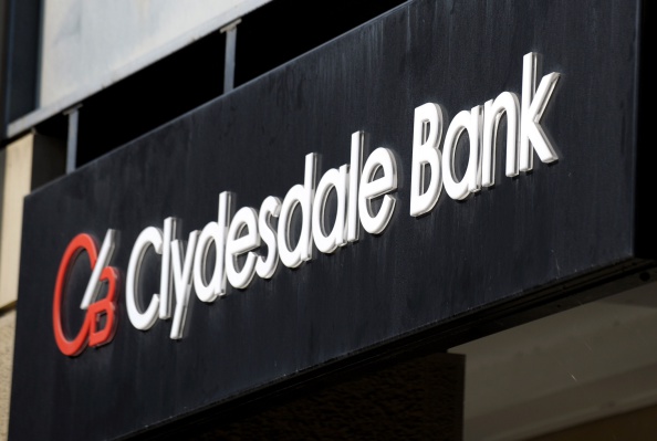 Signage is displayed at a branch of Clydesdale Bank in Edinburgh, on  September 11, 2014.   National Australia Bank on September 11, 2014 said it could re-register its subsidiary Clydesdale Bank in England if Scotland votes for independence next week. AFP PHOTO/ANDY BUCHANAN        (Photo credit should read Andy Buchanan/AFP/Getty Images)