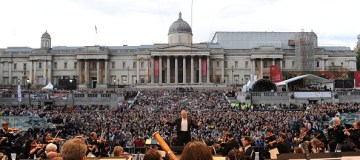 The London Symphony Orchestra previously played in Trafalgar Square