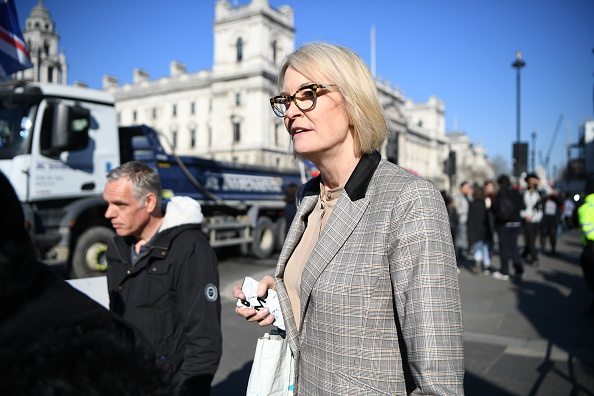 LONDON, ENGLAND - FEBRUARY 26: Conservative MP Margot James outside the Houses of Parliament, on February 26, 2019 in London, England. Prime Minister Theresa May is facing the threat of a revolt by Brexit Remain supporting ministers as she chairs a crucial cabinet meeting on her Brexit negotiations.  (Photo by Leon Neal/Getty Images)