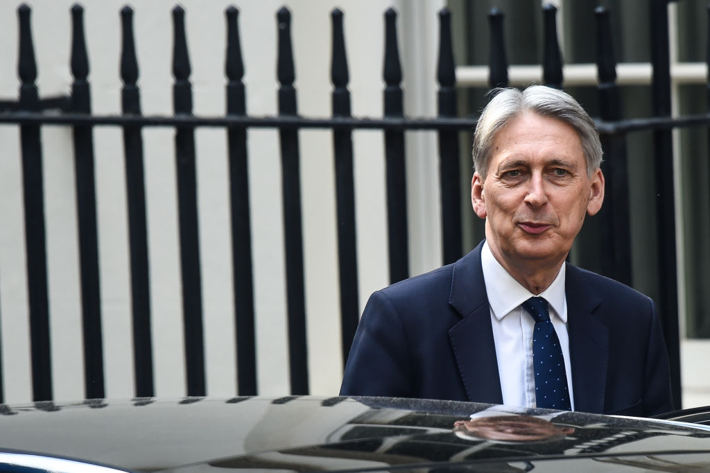 LONDON, ENGLAND - MAY 22: Chancellor of the Exchequer Philip Hammond leaves 11 Downing Street on May 22, 2019 in London, England. Members of the Cabinet are meeting today with growing numbers of Conservative party members calling for Prime Minister Theresa May to resign. (Photo by Peter Summers/Getty Images)