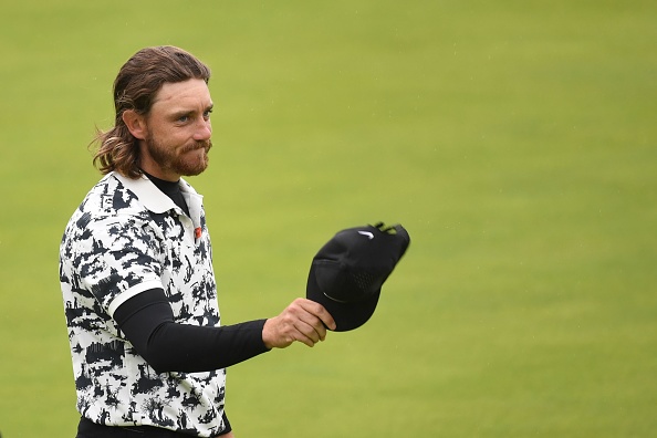 England's Tommy Fleetwood waves to the crowd after finishing second in the final round of the British Open golf Championships at Royal Portrush golf club in Northern Ireland on July 21, 2019. (Photo by Andy BUCHANAN / AFP) / RESTRICTED TO EDITORIAL USE        (Photo credit should read ANDY BUCHANAN/AFP/Getty Images)