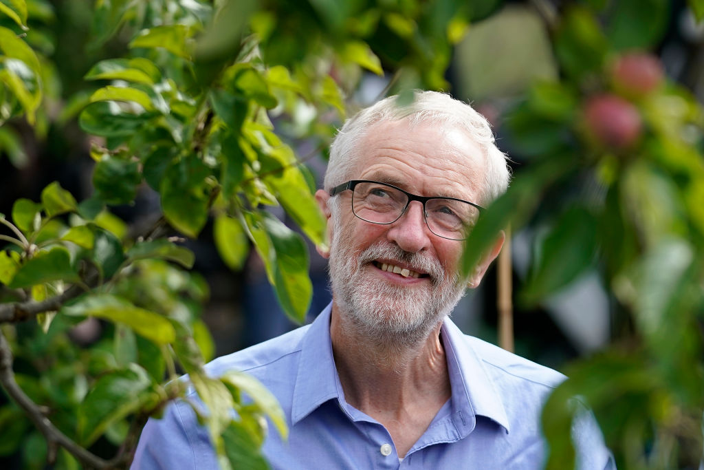 MACCLESFIELD, ENGLAND - JULY 04: Labour leader Jeremy Corbyn talks to local residents at a community garden project on July 04, 2019 in Macclesfield, England. Mr Corbyn's visit to Macclesfield comes not long after Cheshire East Cheshire Council decided to declare a Climate Emergency. (Photo by Christopher Furlong/Getty Images)