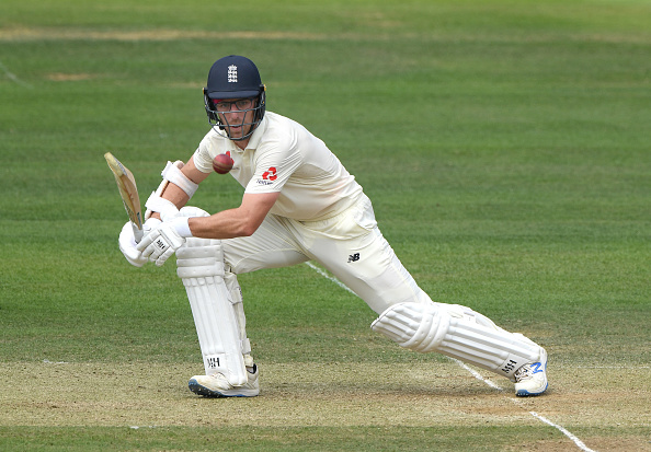 LONDON, ENGLAND - JULY 25: England batsman Jack Leach cuts a ball towards the boundary during day two of the Specsavers Test Match between England and Ireland at Lord's Cricket Ground on July 25, 2019 in London, England. (Photo by Stu Forster/Getty Images)