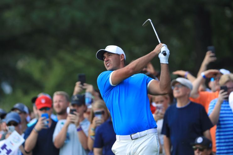 MEMPHIS, TENNESSEE - JULY 28: Brooks Koepka plays a shot on the 11th hole during the final round of the World Golf Championship-FedEx St Jude Invitational at TPC Southwind on July 28, 2019 in Memphis, Tennessee. (Photo by Sam Greenwood/Getty Images)