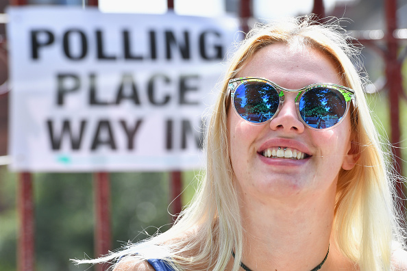 GLASGOW, UNITED KINGDOM - JUNE 23:  Jade Murphy stands outside the polling station at Notre Dame Primary School after voting in the EU referendum on June 23, 2016 in Glasgow, Scotland. The United Kingdom has gone to the polls to decide whether or not the country wishes to remain within the European Union. After a hard fought campaign from both REMAIN and LEAVE the vote is too close to call. A result on the referendum is expected on Friday morning. (Photo by Jeff J Mitchell/Getty Images)