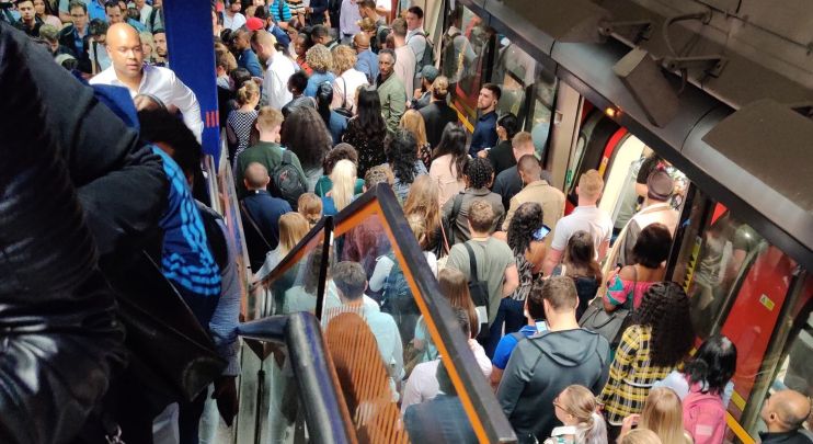 Jubilee Line delays forced TfL to evacuate North Greenwich station today (picture credit: Maja Marszalek)