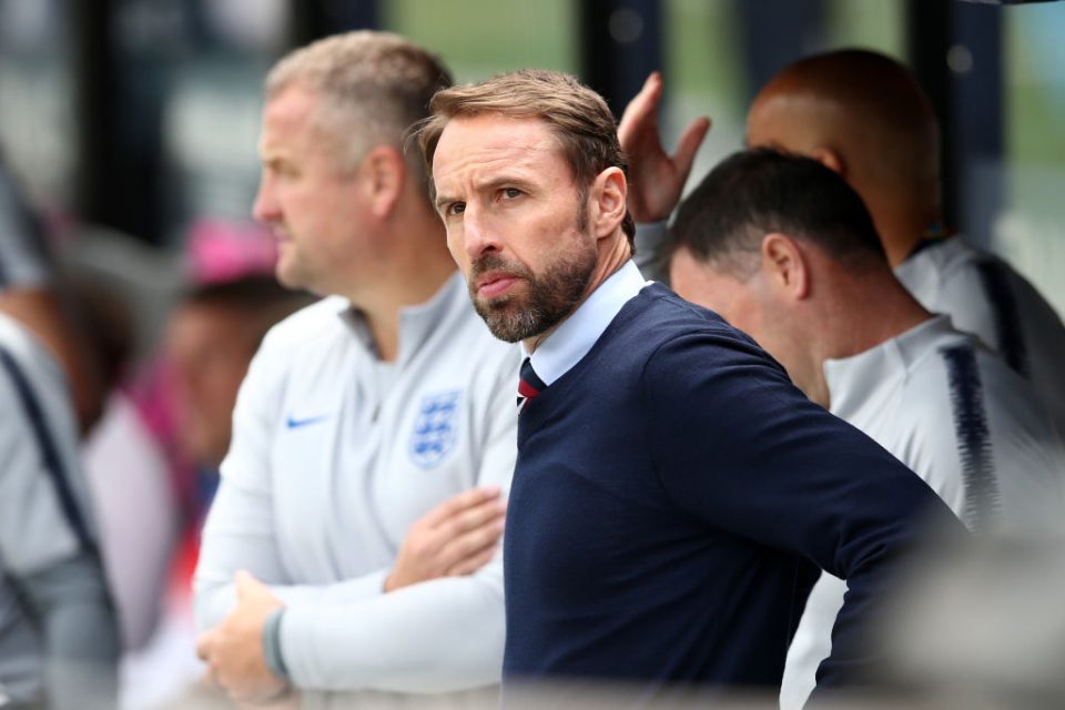 GUIMARAES, PORTUGAL - JUNE 09: Gareth Southgate manager of England looks on ahead of the UEFA Nations League Third Place Playoff match between Switzerland and England at Estadio D. Afonso Henriques on June 09, 2019 in Guimaraes, Portugal. (Photo by Jan Kruger/Getty Images)