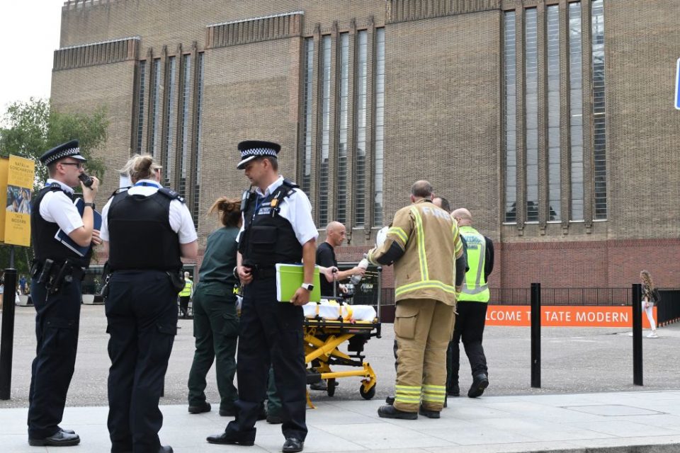 The Tate Modern incident took place yesterday afternoon