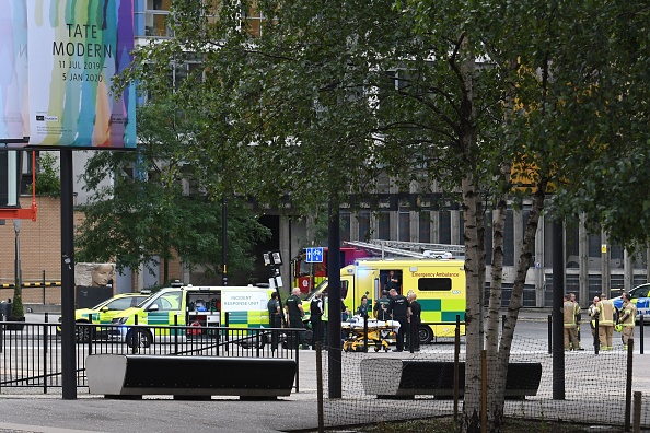Tate Modern incident: Paramedics attended the scene at around 2.40pm yesterday