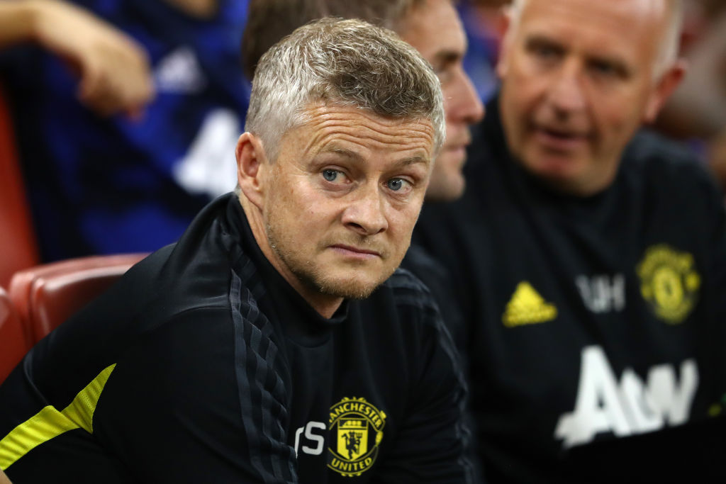 CARDIFF, WALES - AUGUST 03:  Ole Gunnar Solskjaer  manager of Manchester United during the 2019 International Champions Cup match between Manchester United and AC Milan at Principality Stadium on August 03, 2019 in Cardiff, Wales. (Photo by Michael Steele/Getty Images)