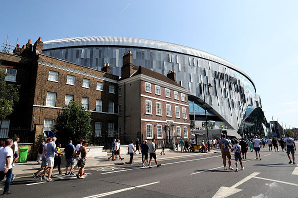 LONDON, ENGLAND - AUGUST 25: General view outside the stadium during the Premier League match between Tottenham Hotspur and Newcastle United at Tottenham Hotspur Stadium on August 25, 2019 in London, United Kingdom. (Photo by Catherine Ivill/Getty Images)
