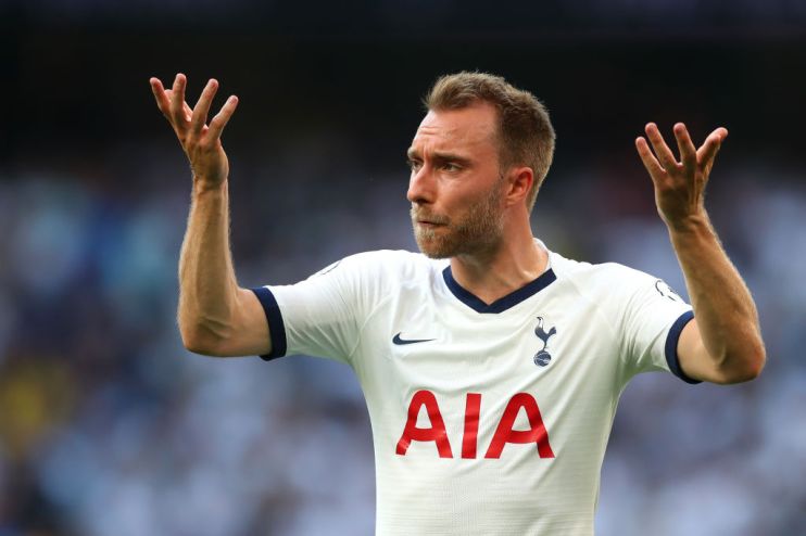 LONDON, ENGLAND - AUGUST 25: Christian Eriksen of Tottenham Hotspur reacts after defeat in Premier League match between Tottenham Hotspur and Newcastle United at Tottenham Hotspur Stadium on August 25, 2019 in London, United Kingdom. (Photo by Catherine Ivill/Getty Images)