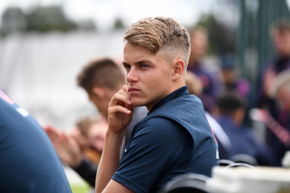 MANCHESTER, ENGLAND - SEPTEMBER 02: Sam Curran of England during a net session at Emirates Old Trafford on September 02, 2019 in Manchester, England. (Photo by Gareth Copley/Getty Images)