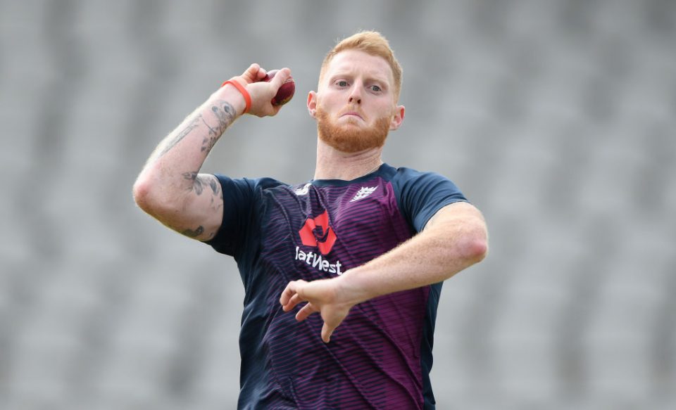 MANCHESTER, ENGLAND - SEPTEMBER 03: England player Ben Stokes in bowling action during England nets ahead of the 4th Test match at Emirates Old Trafford on September 03, 2019 in Manchester, England. (Photo by Stu Forster/Getty Images)