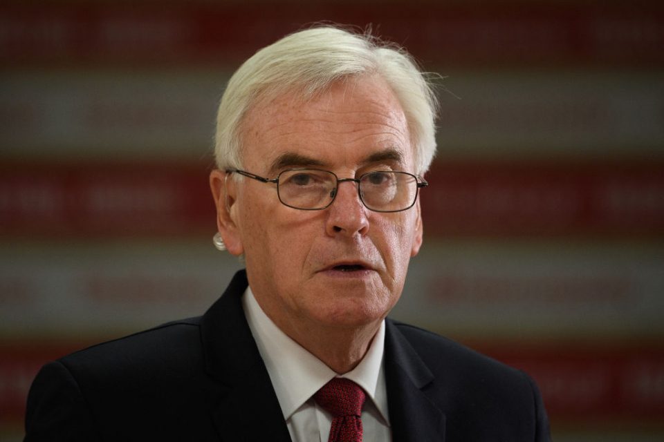 Shadow chancellor John McDonnell is due to speak at Labour's conference in Brighton today (Getty)