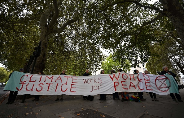 Extinction Rebellion London protests outside the Ministry of Defence (Getty)