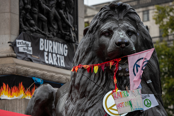 Extinction Rebellion protesters will return to Trafalgar Square today (Getty)