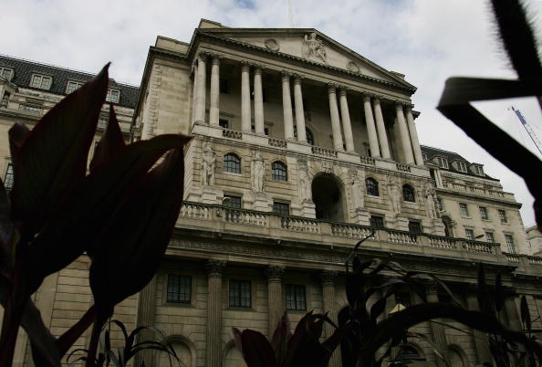 LONDON - JULY 05: Bank of England headquarters on Threadneedle Street in London City. Bank of England raised UK interest rates to 5.75per cent, which is its fifth rate rise since last August. (Photo by Cate Gillon/Getty Images)