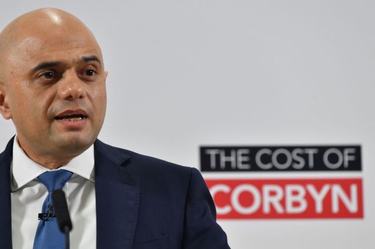 Sajid Javid attacks Labour's claims that only rich will pay for manifesto