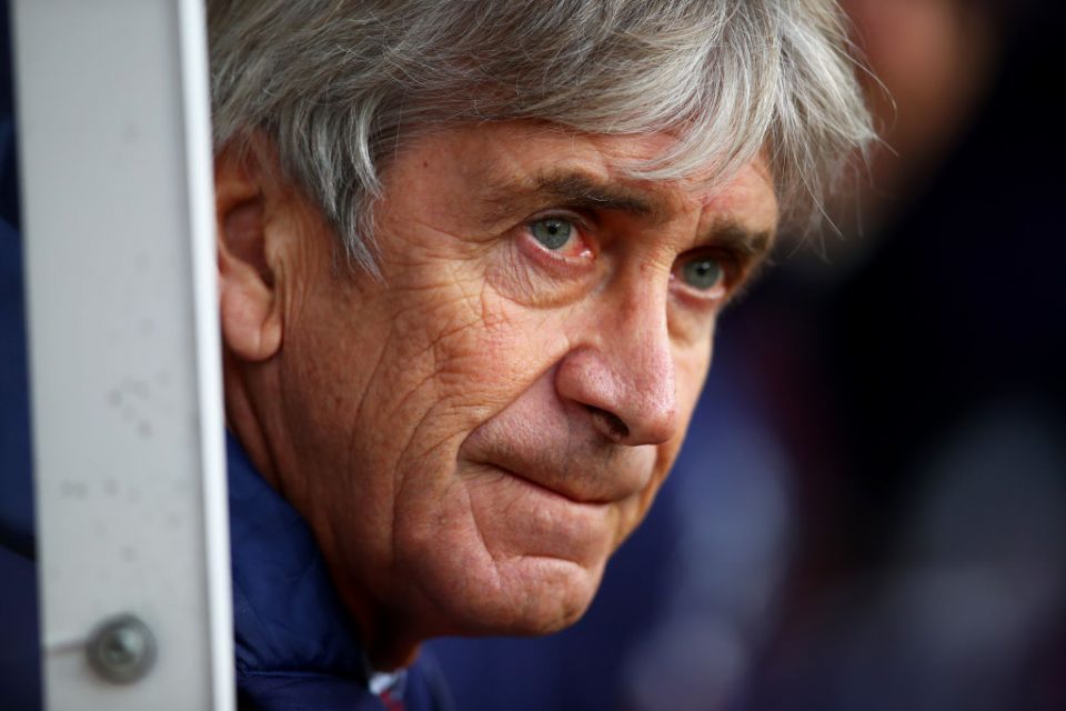 BURNLEY, ENGLAND - NOVEMBER 09: Manuel Pellegrini, Manager of West Ham United looks on prior to the Premier League match between Burnley FC and West Ham United at Turf Moor on November 09, 2019 in Burnley, United Kingdom. (Photo by Clive Brunskill/Getty Images)