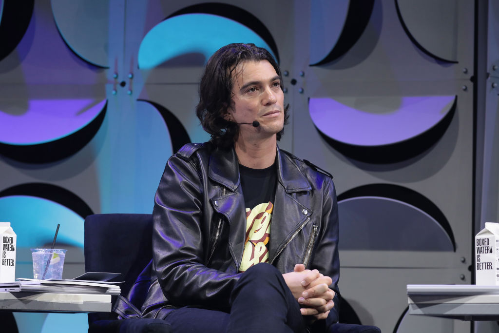 NEW YORK, NY - JANUARY 17:  Judge, Co-founder and CEO of WeWork, Adam Neumann appears on stage as WeWork presents Creator Awards Global Finals at the Theater At Madison Square Garden on January 17, 2018 in New York City.  (Photo by Cindy Ord/Getty Images for WeWork)