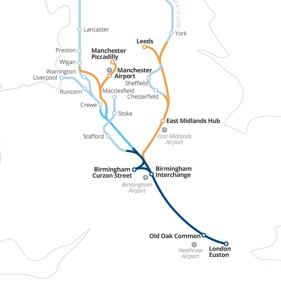 hs2 journey times from london