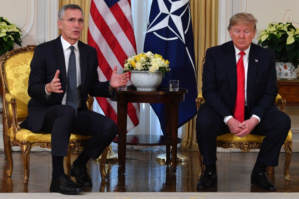 The press conference was supposed to be a short announcement between Trump and Nato secretary general Jens Stoltenberg