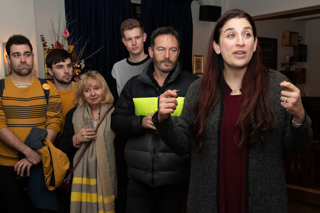 Actor Jason Isaacs campaigns with Lib Dem MP Luciana Berger