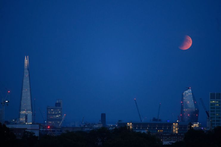 Partial Lunar Eclipse Over London