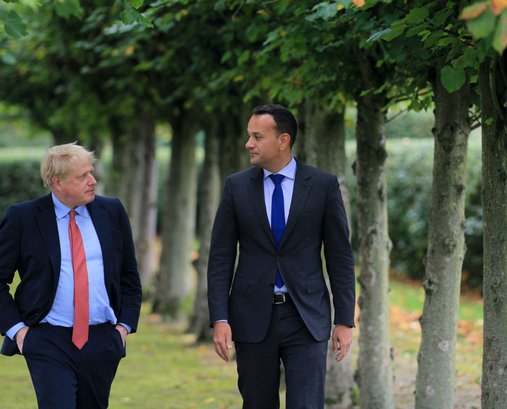 Boris Johnson meets Irish Taoiseach Leo Varadkar over the Brexit deal last October