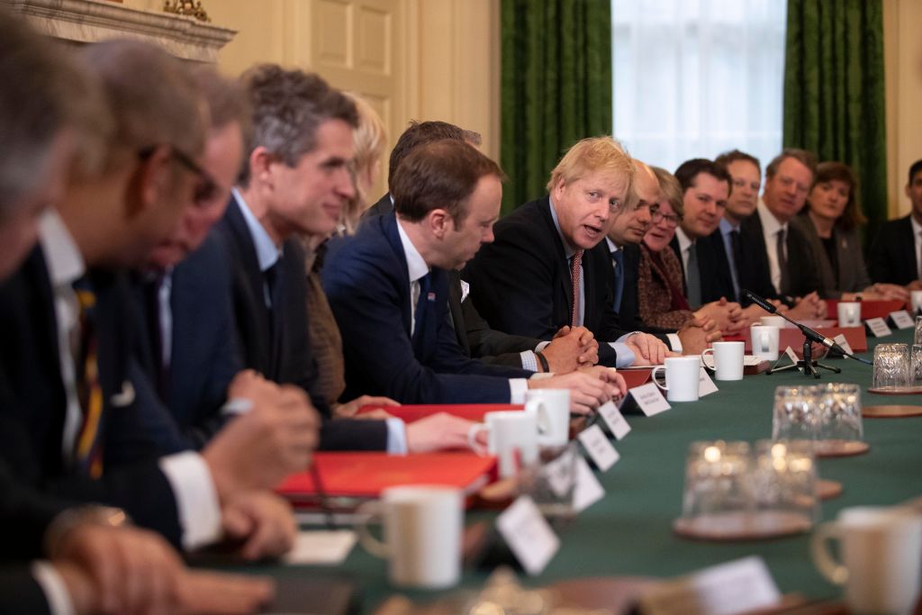 UK Cabinet Meets After The General Election Returned A Tory Majority