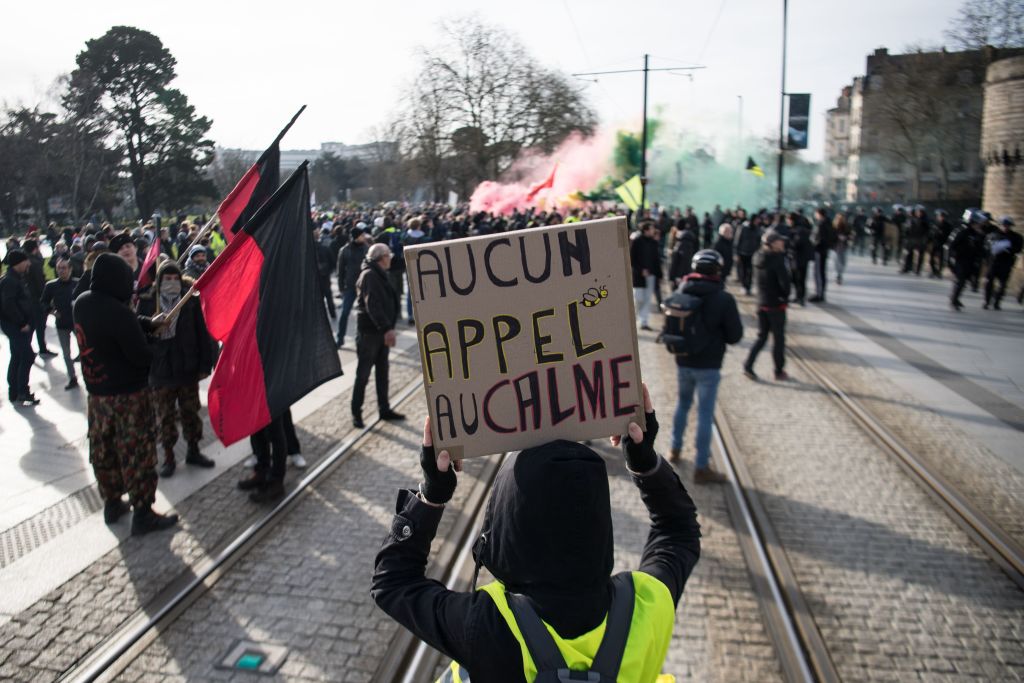 Yellow vest protests against France's pensions system overhaul continued in January