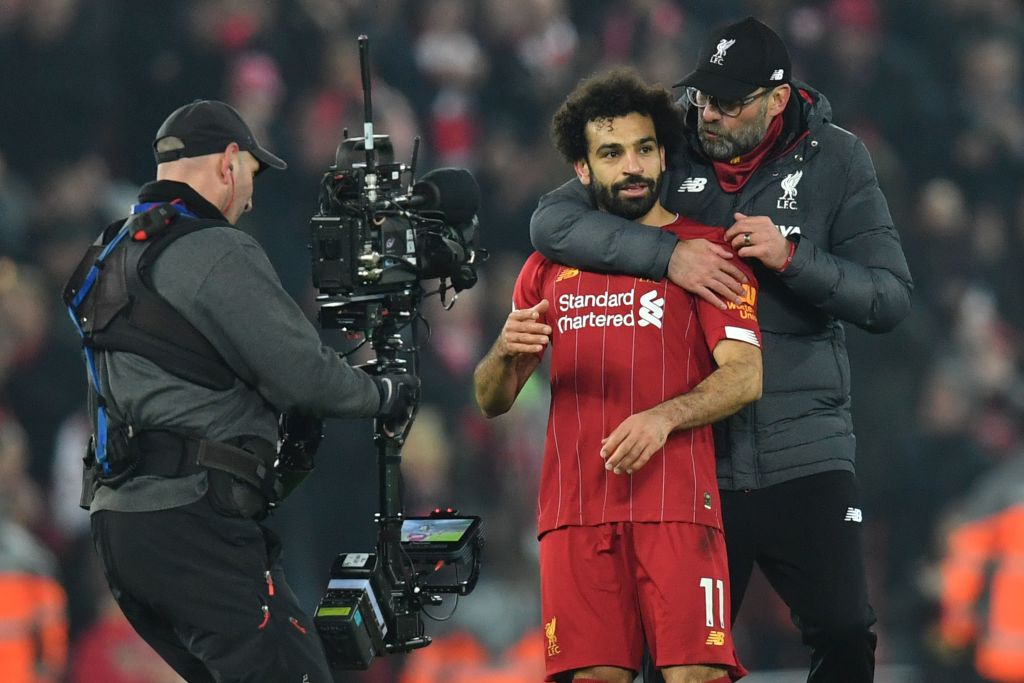 Mohamed Salah and Jurgen Klopp