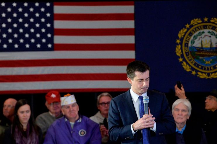 Former Indiana mayor Pete Buttigieg (pictured) beat Bernie Sanders in the Iowa caucus after a long delay in releasing the vote results