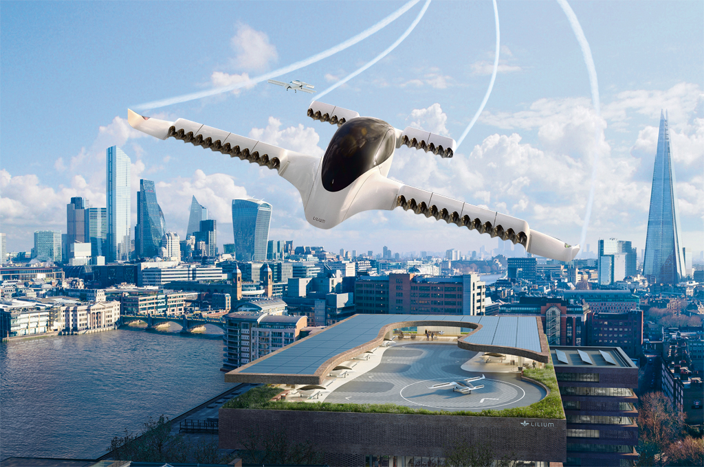 The Lilium Jet — one of many concepts for a driverless taxi