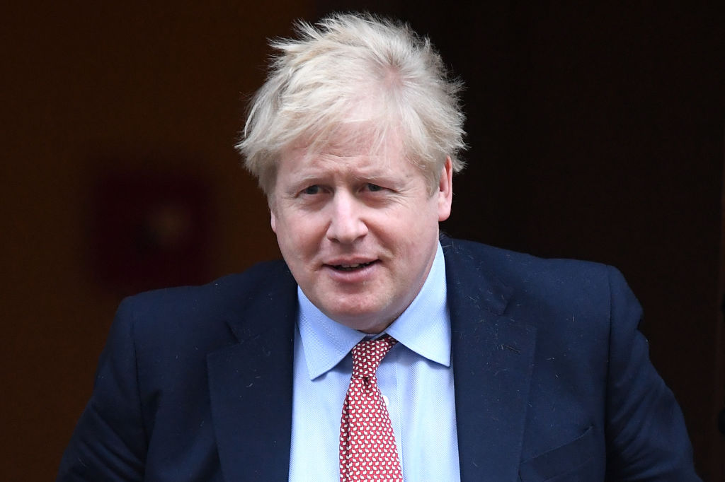 Prime Minister Boris Johnson leaves 10 Downing Street for PMQ's on March 25, 2020