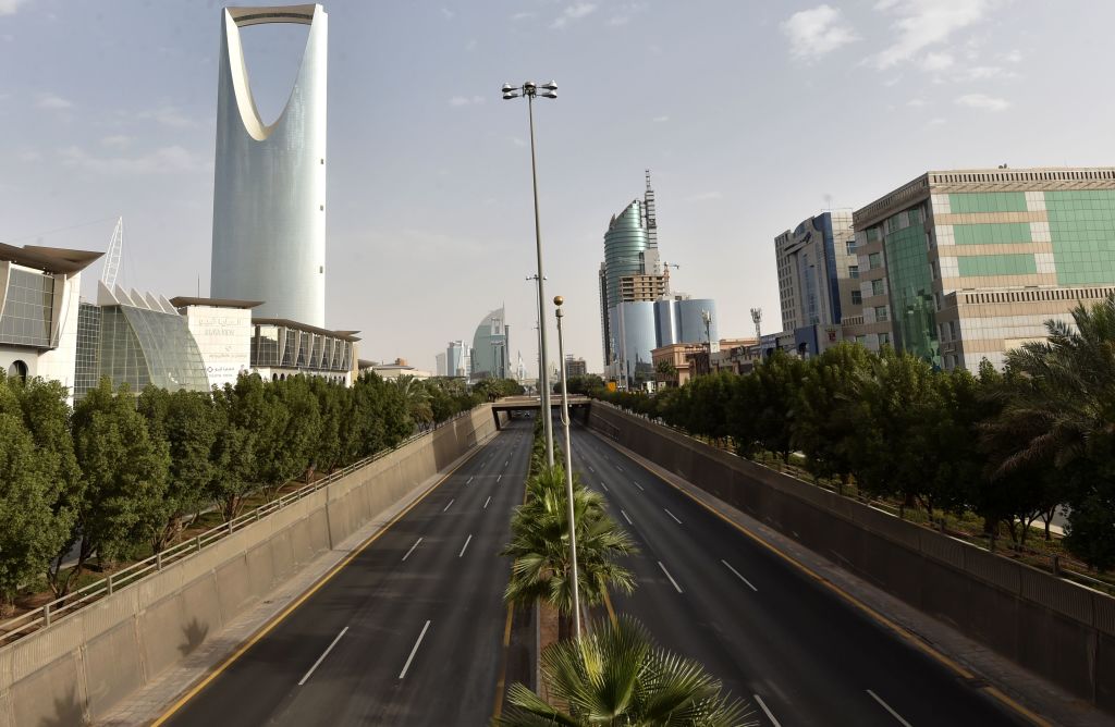 An empty road in the Saudi capital Riyadh, the country at the heart of the current oil price war.