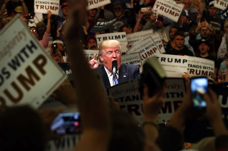 Donald Trump knows immigration is a hot button issue for his base, though rallies like this cannot happen during the coronavirus crisis