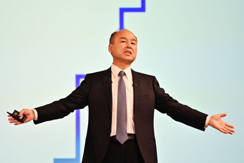Investors are hoping Arm's float may signal the start of a revival for the global IPO market (pictured: Masayoshi Son, chief of Arm owner Softbank)