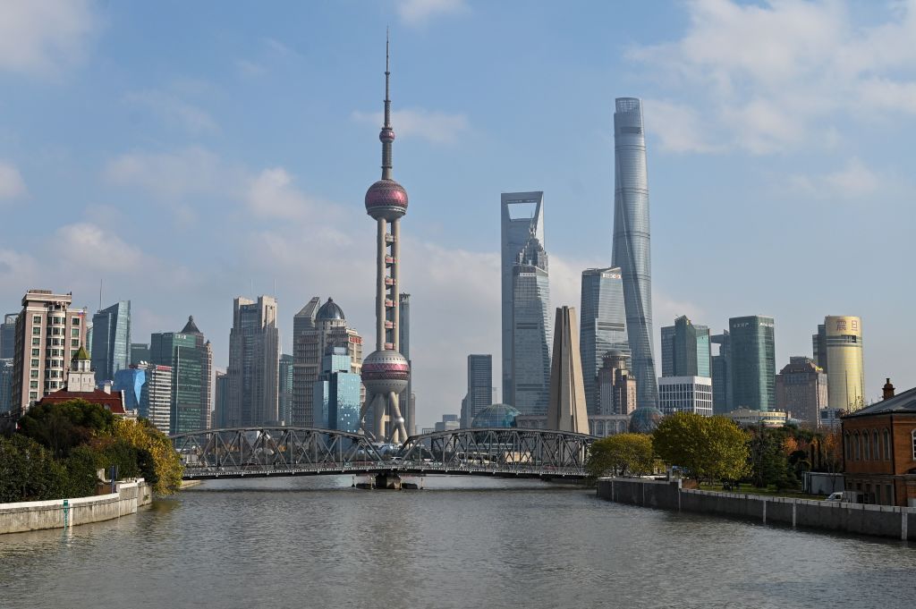 A general view shows the skyline of the Lujiazui financial district in Shanghai on December 16, 2019. (Photo by HECTOR RETAMAL / AFP) (Photo by HECTOR RETAMAL/AFP via Getty Images)